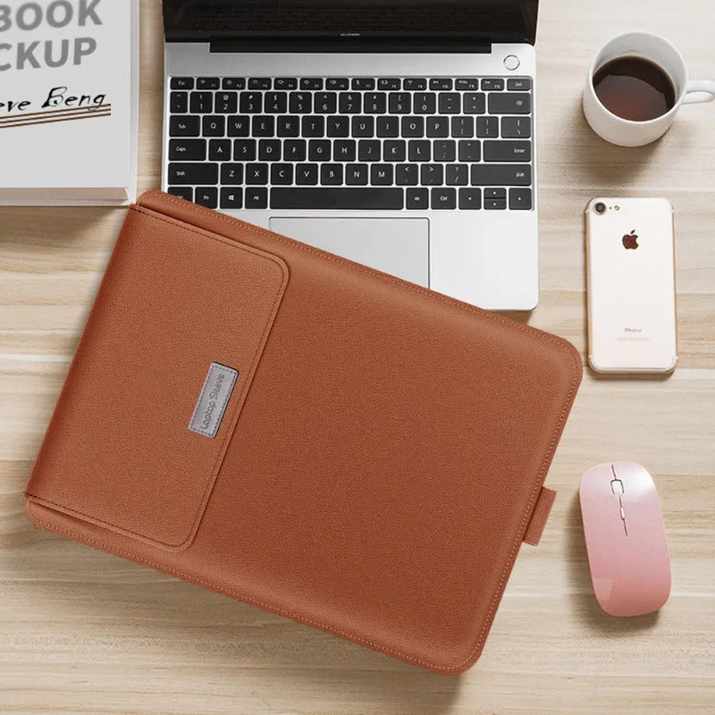 Universal Laptop Bag Case - Elegant PU Leather & TPU Protection