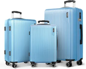 Vacay 3pc Suitcase Set in Sky Blue