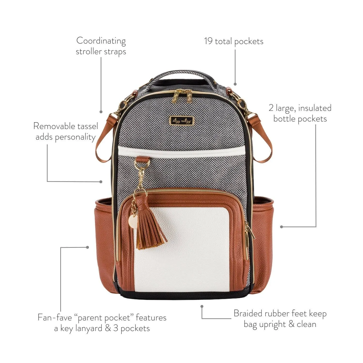 Vanilla Latte Boss Plus™ Backpack Diaper Bag