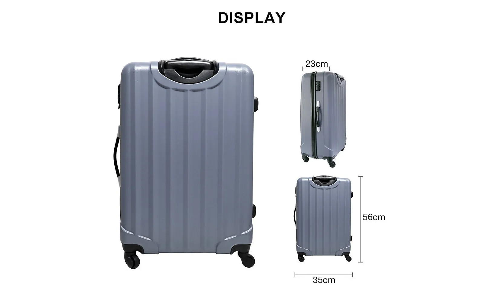 Vesgantti Lightweight Hard Shell 4 Wheel Travel Trolley Luggage Suitcase