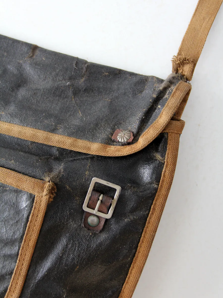 vintage 20s school messenger bag