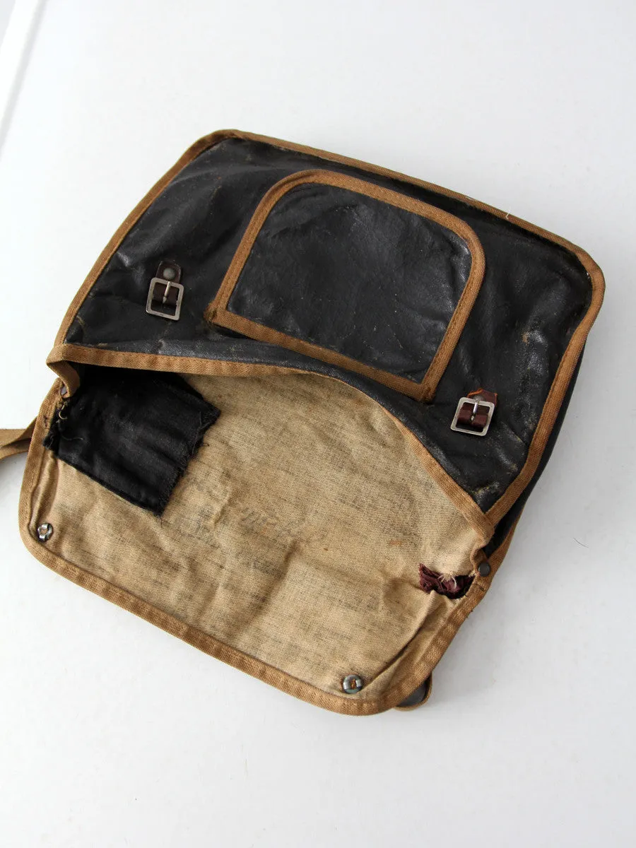 vintage 20s school messenger bag