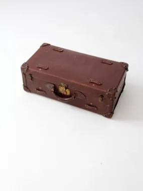 vintage brown leather suitcase