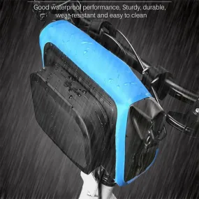 Waterproof Bike Bag Multifunctional Front Bicycle Bag Cycling Handlebar Pannier Large Capacity MTB Bike Phone Holder Road Bike Bag Bicycle Storage Bag  Shoulder Pack Bike Accessories