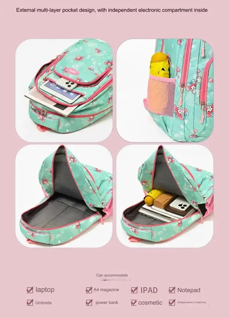 Waterproof Bow Print Student Backpack 1217