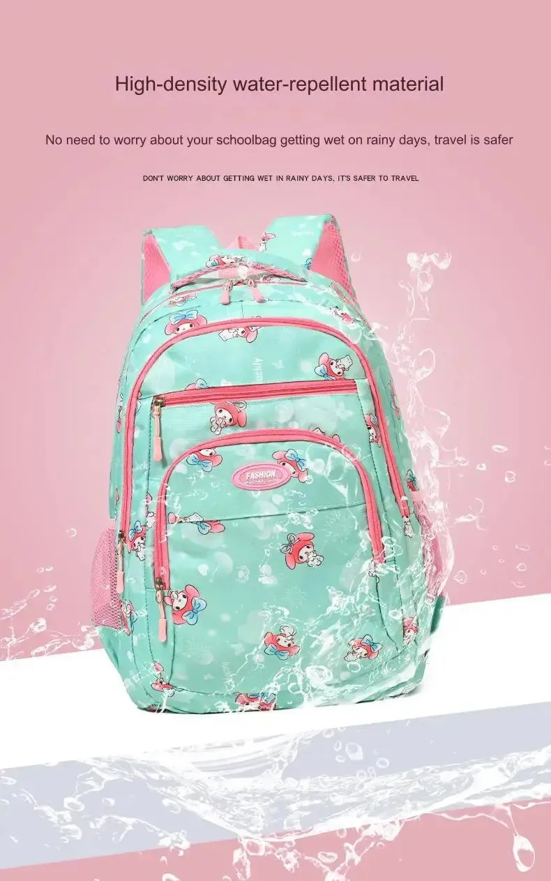 Waterproof Bow Print Student Backpack 1217