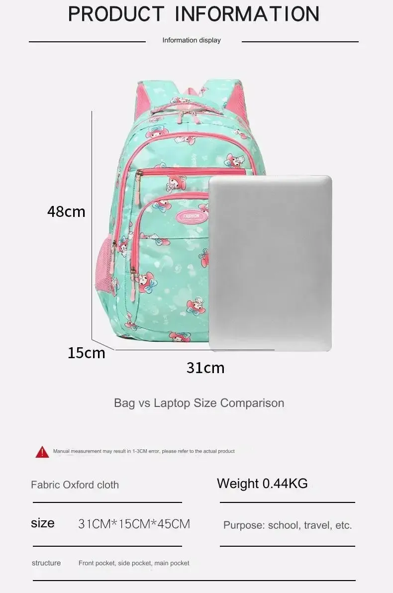 Waterproof Bow Print Student Backpack 1217