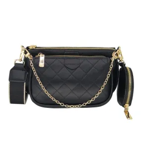 Wild Messenger Bags Female Fashion Letter Flap Plaid Chains Zipper Women's Casual Crossbody Bags