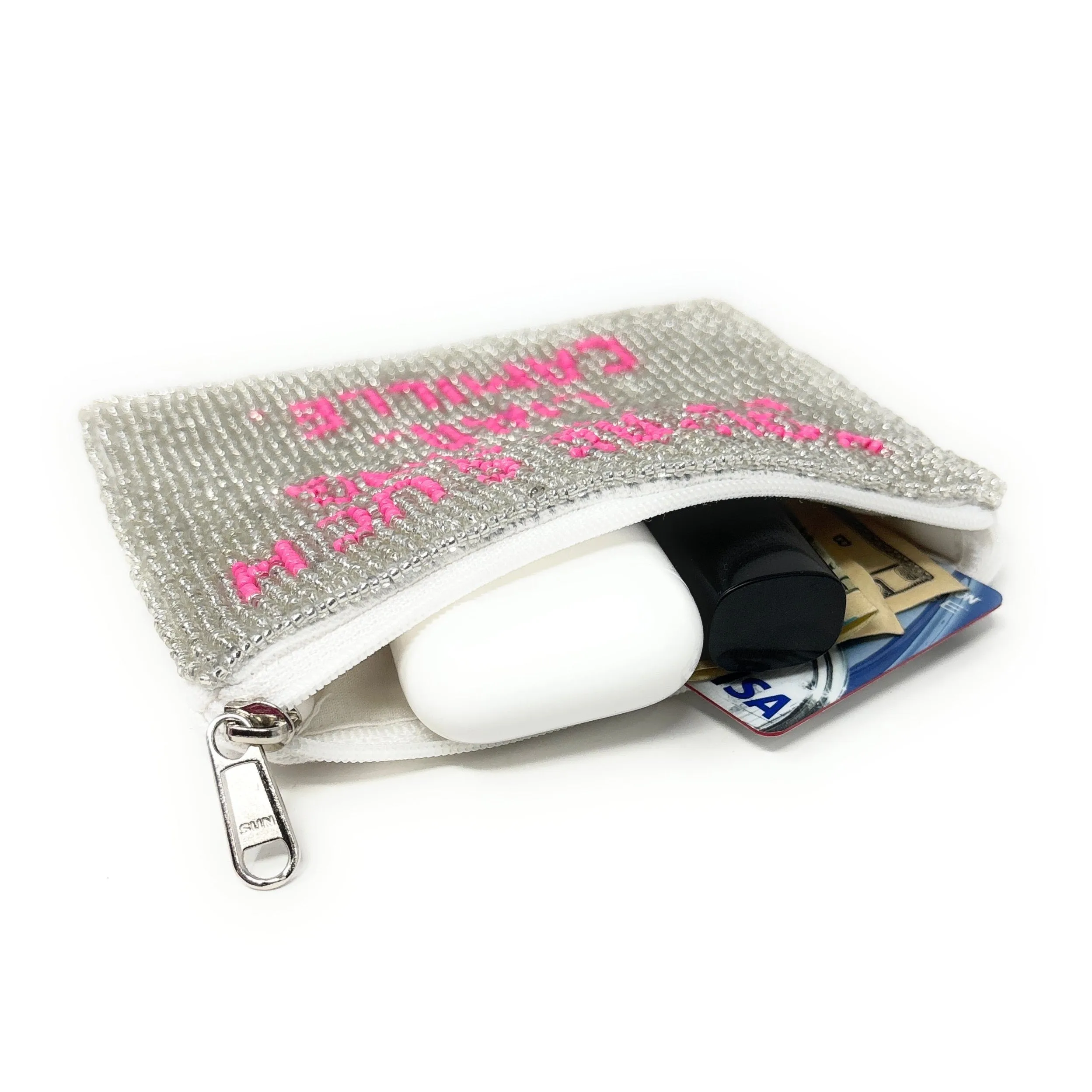 YOU'RE SUCH A F** LIAR CAMILLE Beaded Pouch