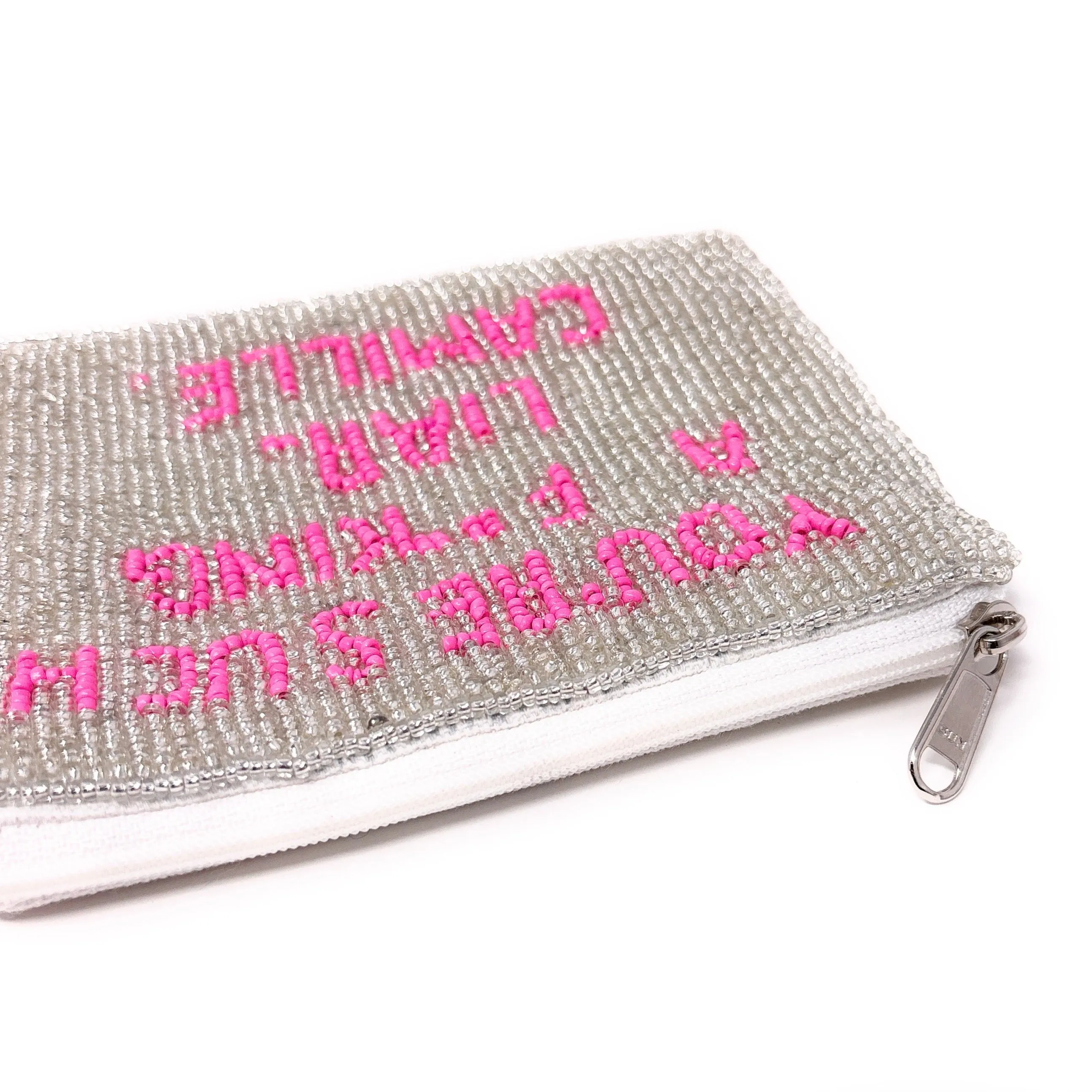 YOU'RE SUCH A F** LIAR CAMILLE Beaded Pouch