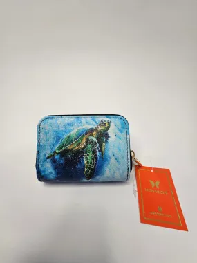 Zippered Armored Wallet - Sea Turtle Blue - 81010